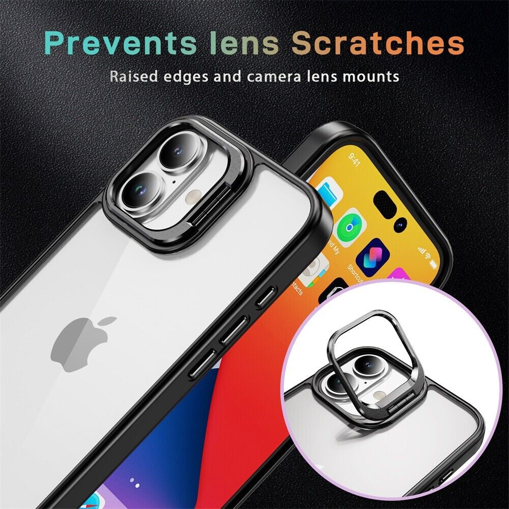 For Iphone 16 Pro Max/16 Pro/16 plus Case Phone Rugged Len Stand Case Cover