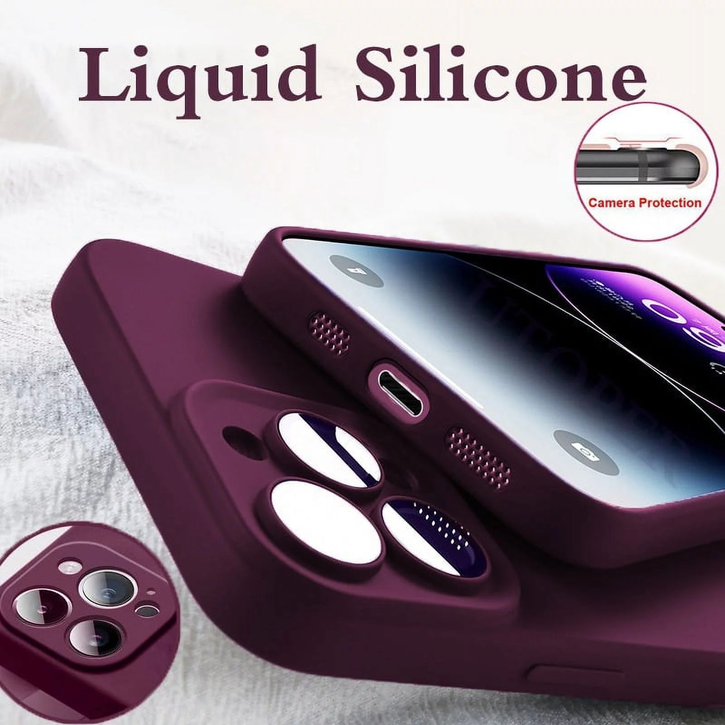New Phone Case for Iphone 15 14 13 11 12 Pro Max Mini X XS Max 15 plus Silicone Solid Color Fall and Collision Protection Cover