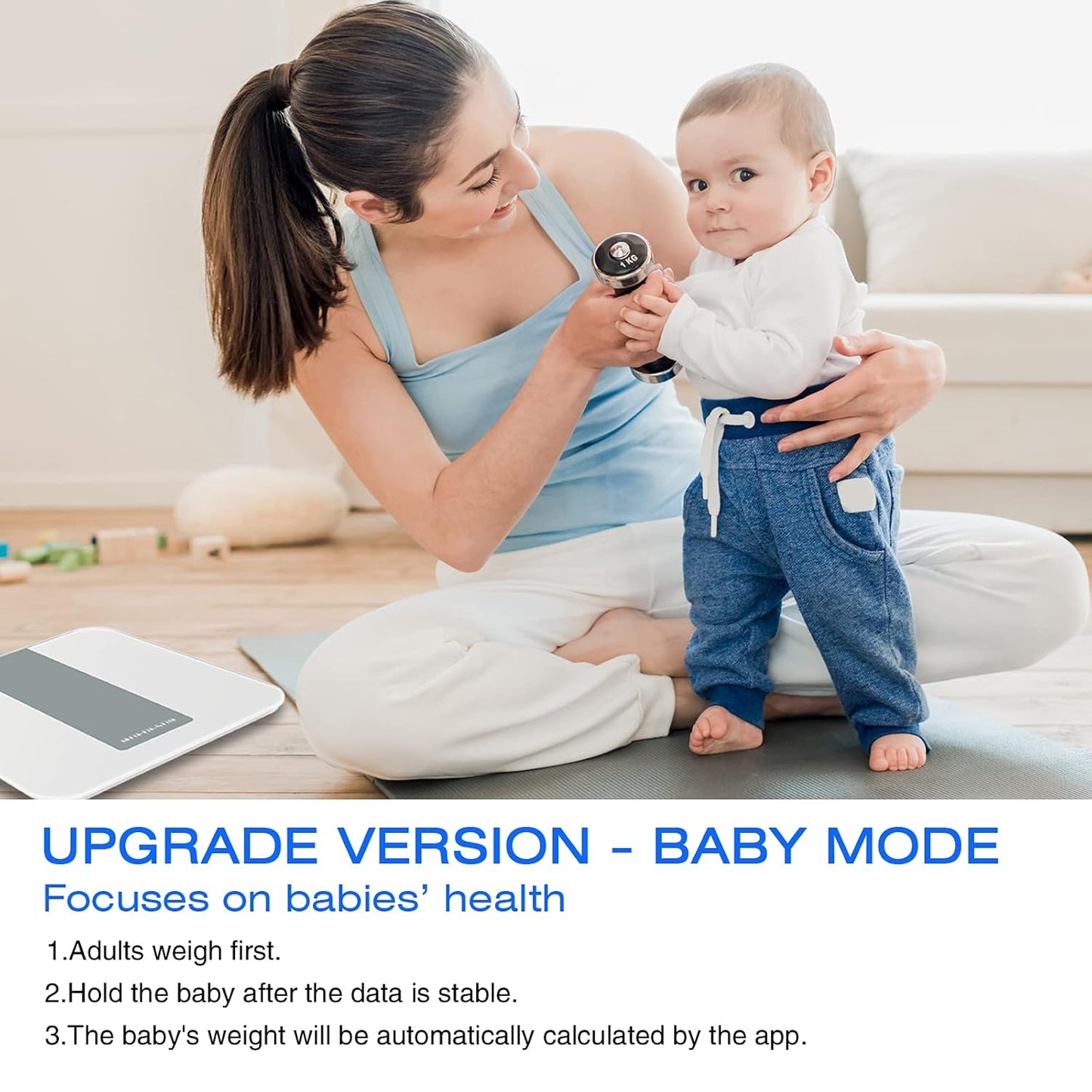 Scale for Body Weight,Smart Digital Bathroom Scales,Bmi Weight Scales for People,Bluetooth Weighing Scale with App,400Lb,White