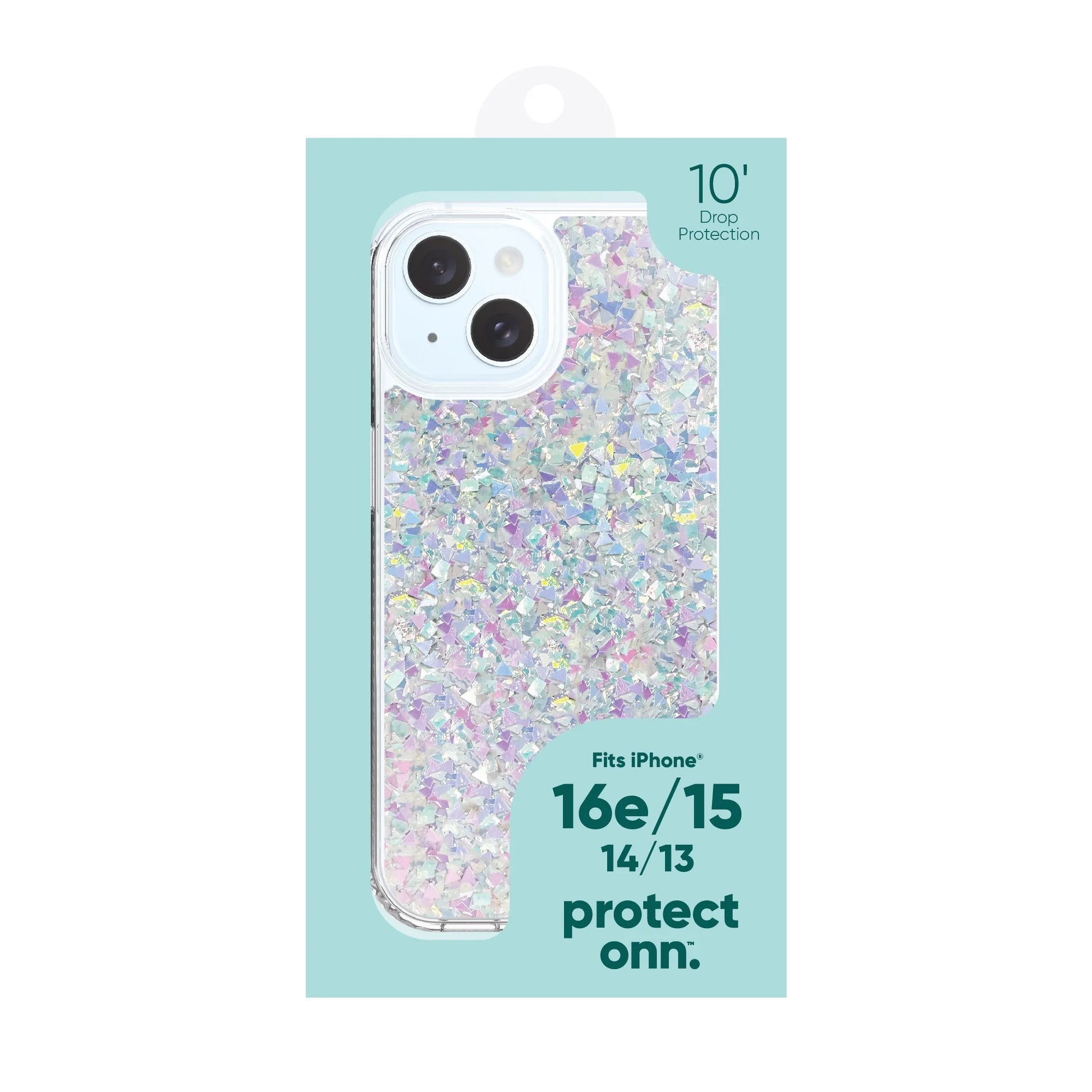 . Phone Case for Iphone 16E / Iphone 15 / Iphone 14 / Iphone 13 - Iridescent Glitter Fleck