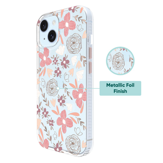 . Phone Case for Iphone 15 / Iphone 14 / Iphone 13 - Tropical Blush Floral