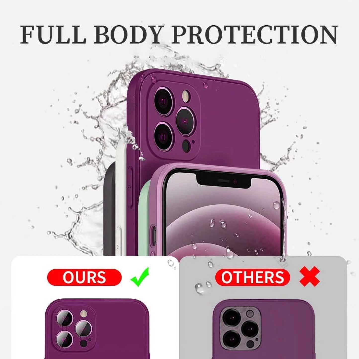 New Phone Case for Iphone 15 14 13 11 12 Pro Max Mini X XS Max 15 plus Silicone Solid Color Fall and Collision Protection Cover