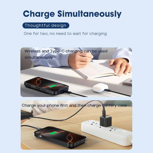 For Iphone 16 Pro 5000Mah Mobile Charger Power Bank Phone Case External Battery Case Charging Cover