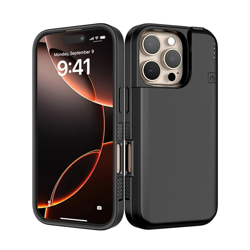 For Iphone 16 Pro 5000Mah Mobile Charger Power Bank Phone Case External Battery Case Charging Cover